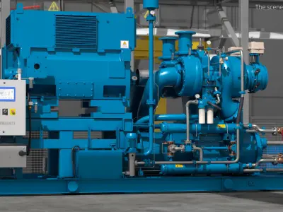  Polaris FS Industrial Air Compressor Blue 