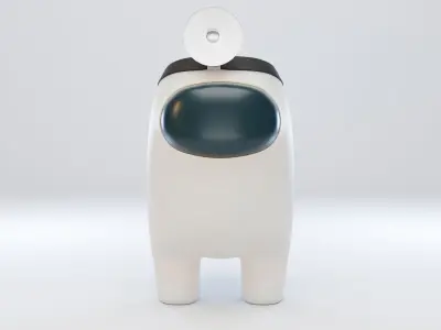 Among Us Head Reflector Character 3D model