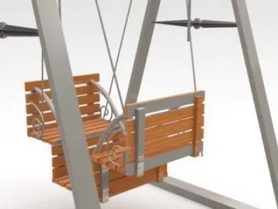 swing wooden 3D model