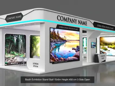 10 Exhibition Stand Stall Booth 3D model 3D Model Collection 3D Model Pack 4