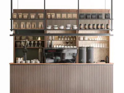 Wooden Cafe 3D model