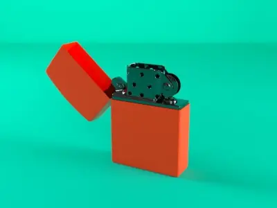 High Poly Realistic Zippo Lighter 3D model