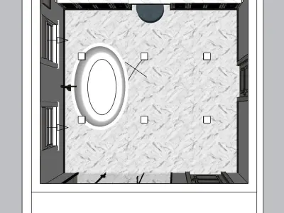 Bathroom floor plan 3D model