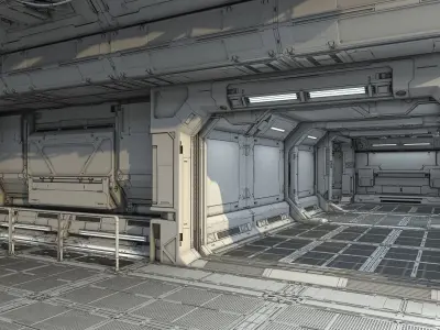 Sci-Fi hall builder FULL PACK edition and bonus 3D model