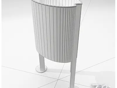 Street Trash Bin 3D model