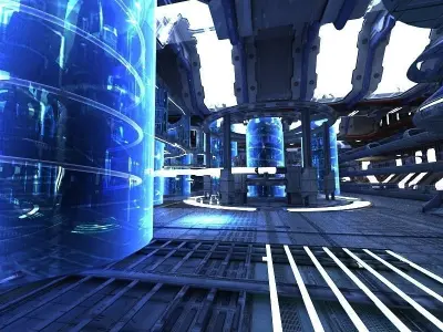 Sci Fi Factory Interior 3D model