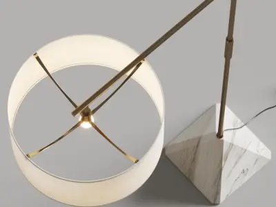 Pottery Barn Joelle Marble Floor Lamp 3D model