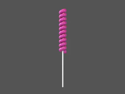 Twist Lollipop v1 004 Low-poly 3D model