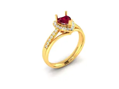 Women Ring  Render 3dm STL OBJ FBX Details 3D print model 187