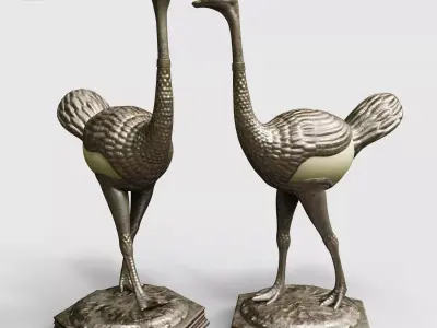 Damaged Elias Geyer Ostrich eggs 3D model