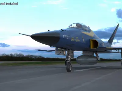  Fighter Jet HESA Saeqeh Blue Color with Pilot 