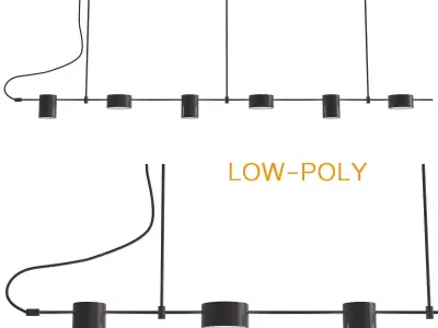 Counterpoint 6 Light Led Linear Pendant 3d model Low-poly 3D model