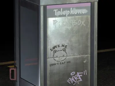 Phone box Low-poly 3D model