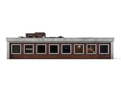 Tenement Building Roof Floor Low-poly 3D model