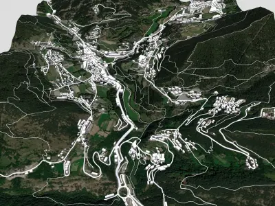 Cityscape La Masana Andorra 3D model