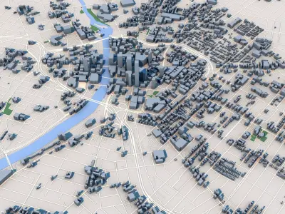 Rochester City in New York State USA 3D model