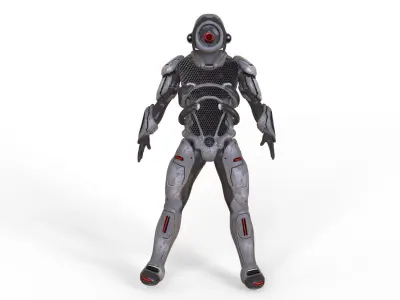 Robot K78 Low-poly 3D model