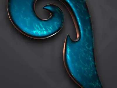 Viking Pendant Ear shape 3D print model