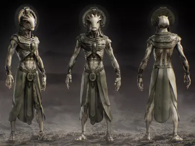 The Alien Precursors Low-poly 3D model
