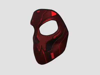 Scifi Skull Mask A04 - Fantasy Character Design Low-poly 3D model