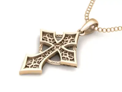 Light Gold Cross New Design  CP 17 3D print model