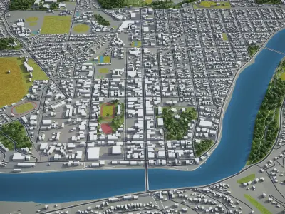 Whanganui  Low-poly 3D model