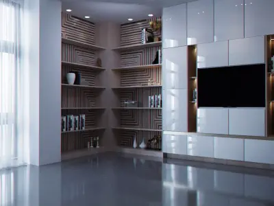 TV display cabinet 3D model