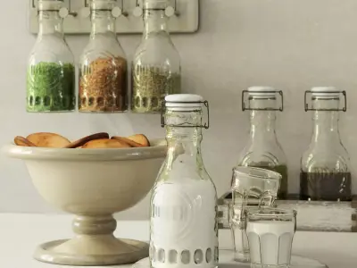 Pottery Barn  Glass Carafe 3D model