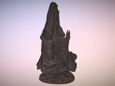 Kuan Yin Buddha Low-poly 3D model
