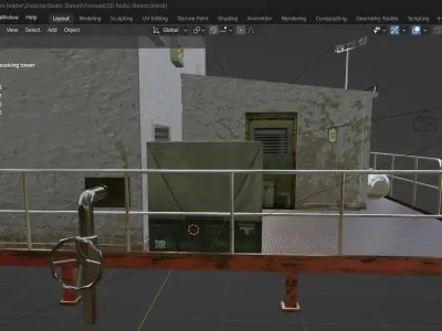 Radio Unit Low-poly 3D model