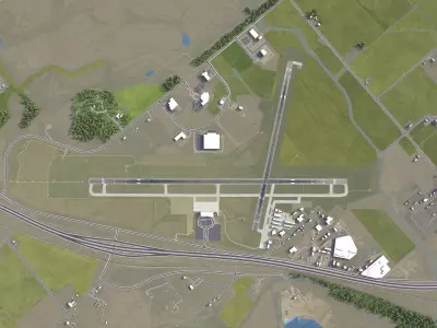 Manhattan - Regional Airport - MHK Low-poly 3D model