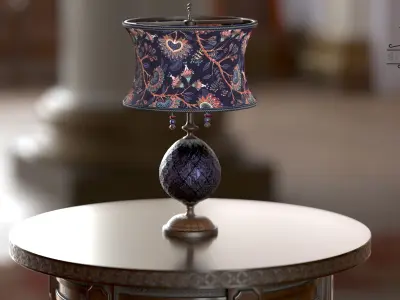 Lampshade-GL01-Purple Low-poly 3D model