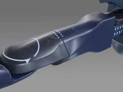 Cartoon Sci-fi Robot 3D model