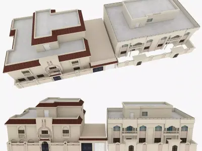 Qatar House 03 Low-poly 3D model
