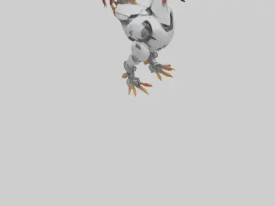 Robot version of a rooster model 3D model