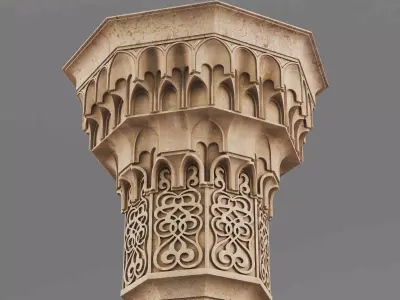 Muqarnas Architectural Column 005 3D model