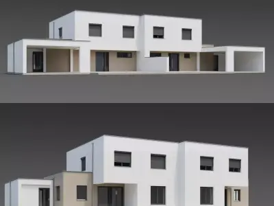 Modern Duplex Residence 3D model
