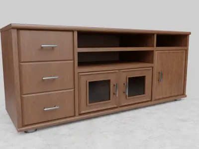 Wooden TV Cabinet  Free 3D model