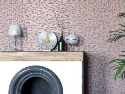 Rose Bronze Mosaic Wallpaper Texture