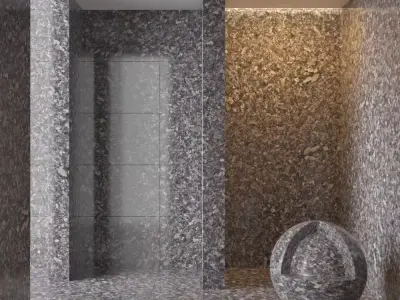 Marble wall 123 3D model