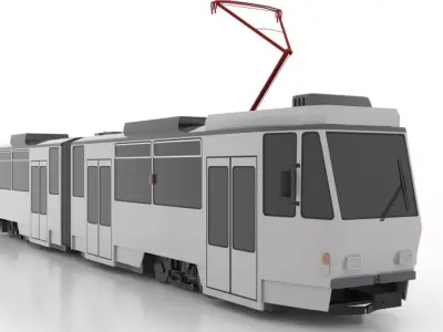 Tatra KT4DM Low Low-poly 3D model