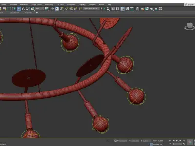 Fern Chandelier Low-poly 3D model