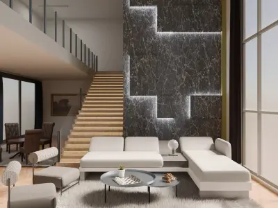 Interior of Livingroom  Free 3D model