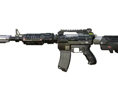SCI-FI-M416 Low-poly 3D model