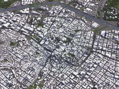Medellin - 3D City Model Low-poly 3D model