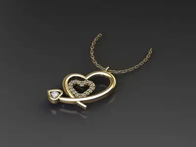 Collection Heart Pendant 3D print model