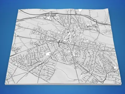 Cityscape Chichester Great Britain 3D model