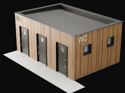 Public toilet 3D model