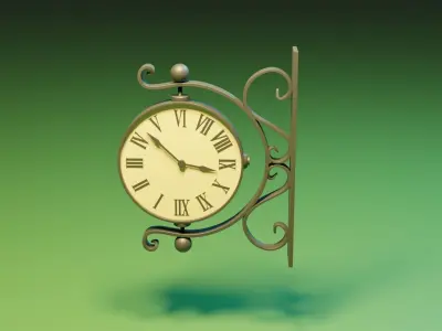 wall street clock 3D model