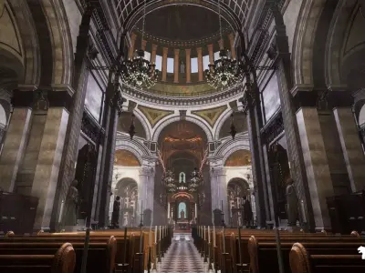 St Pauls Cathedral Environment Low-poly 3D model